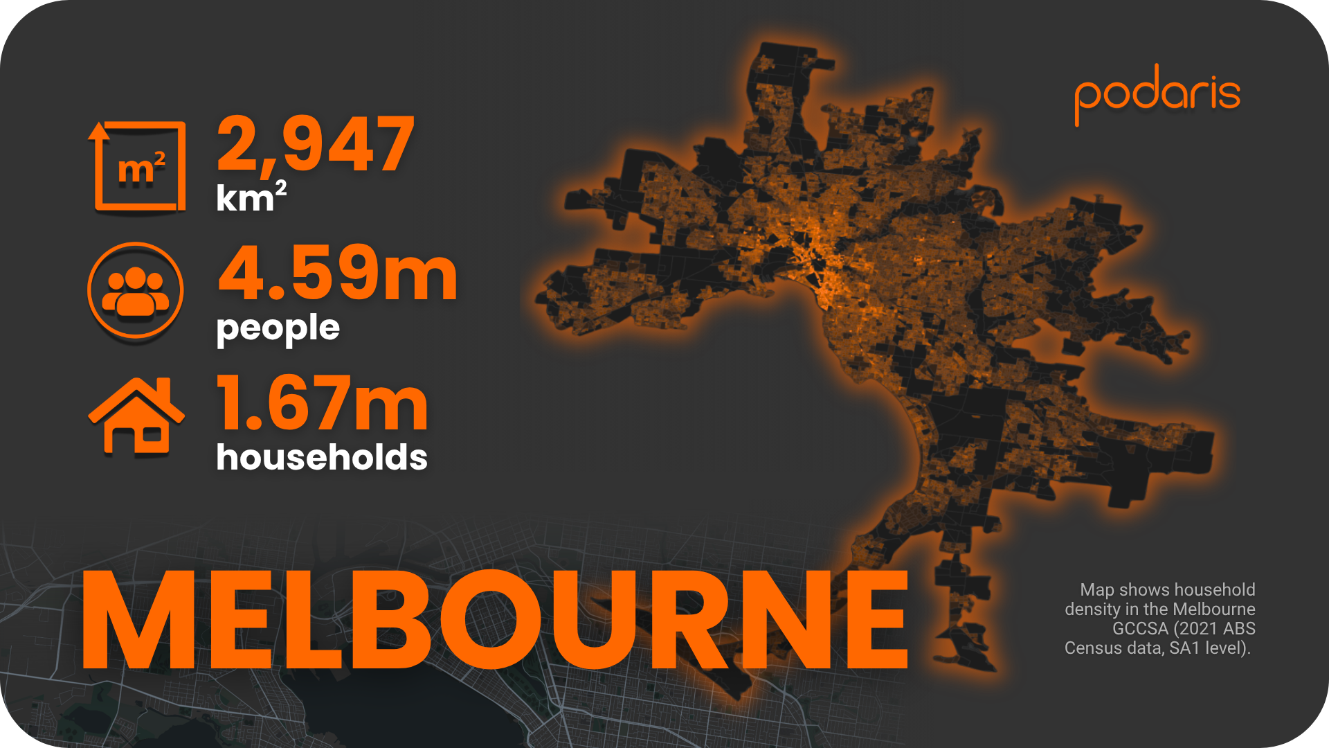 Melbourne's transport network visualised in Podaris