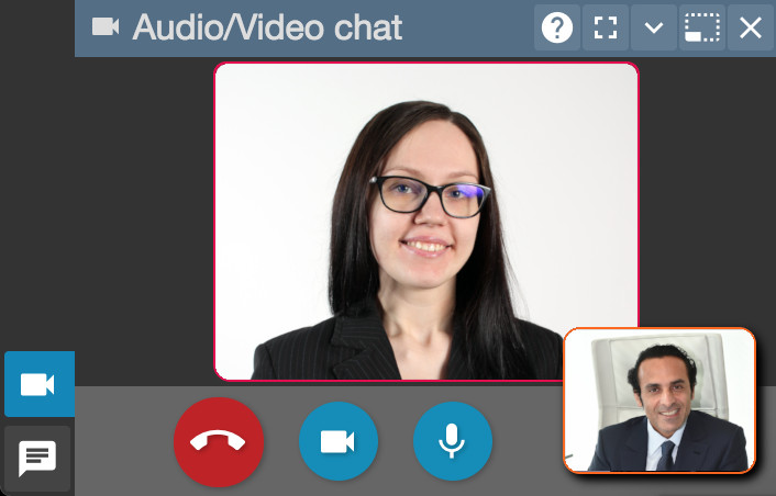 Audio-video chat interface