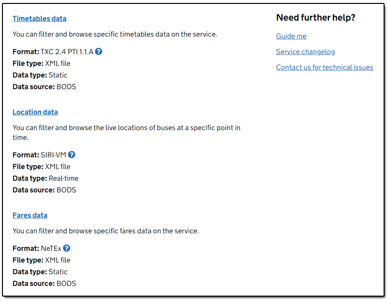 BODS data