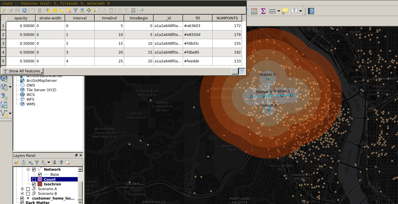 showing points in polygon as a result of the query